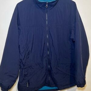Columbia Navy Blue Women’s Medium Jacket Full Zip Long Sleeve Fleece Lined